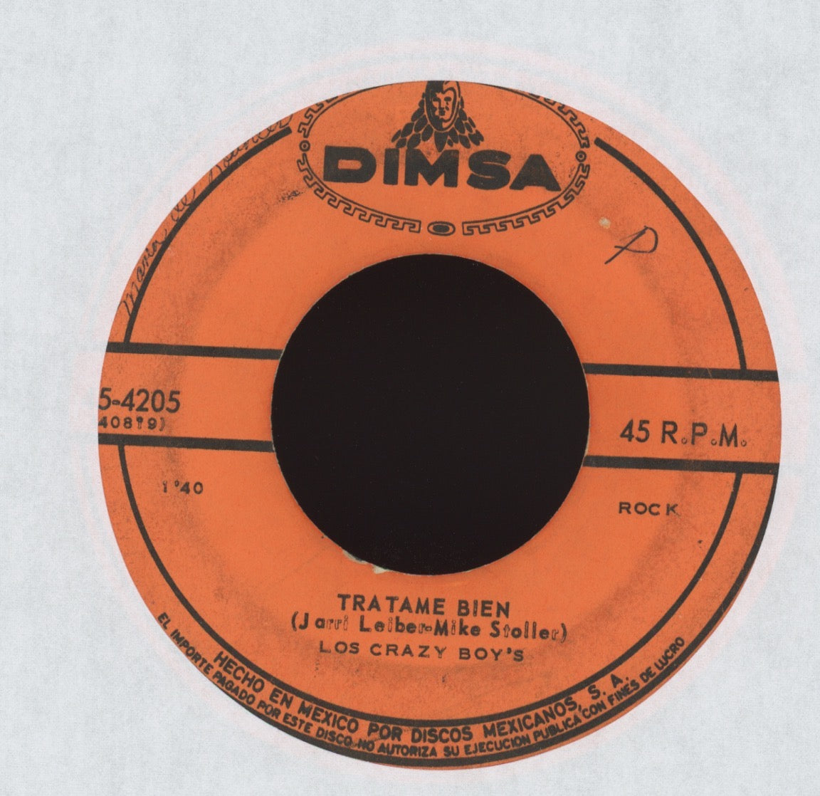 Los Crazy Boys - Leroy on DIMSA Mexican Rockabilly 45