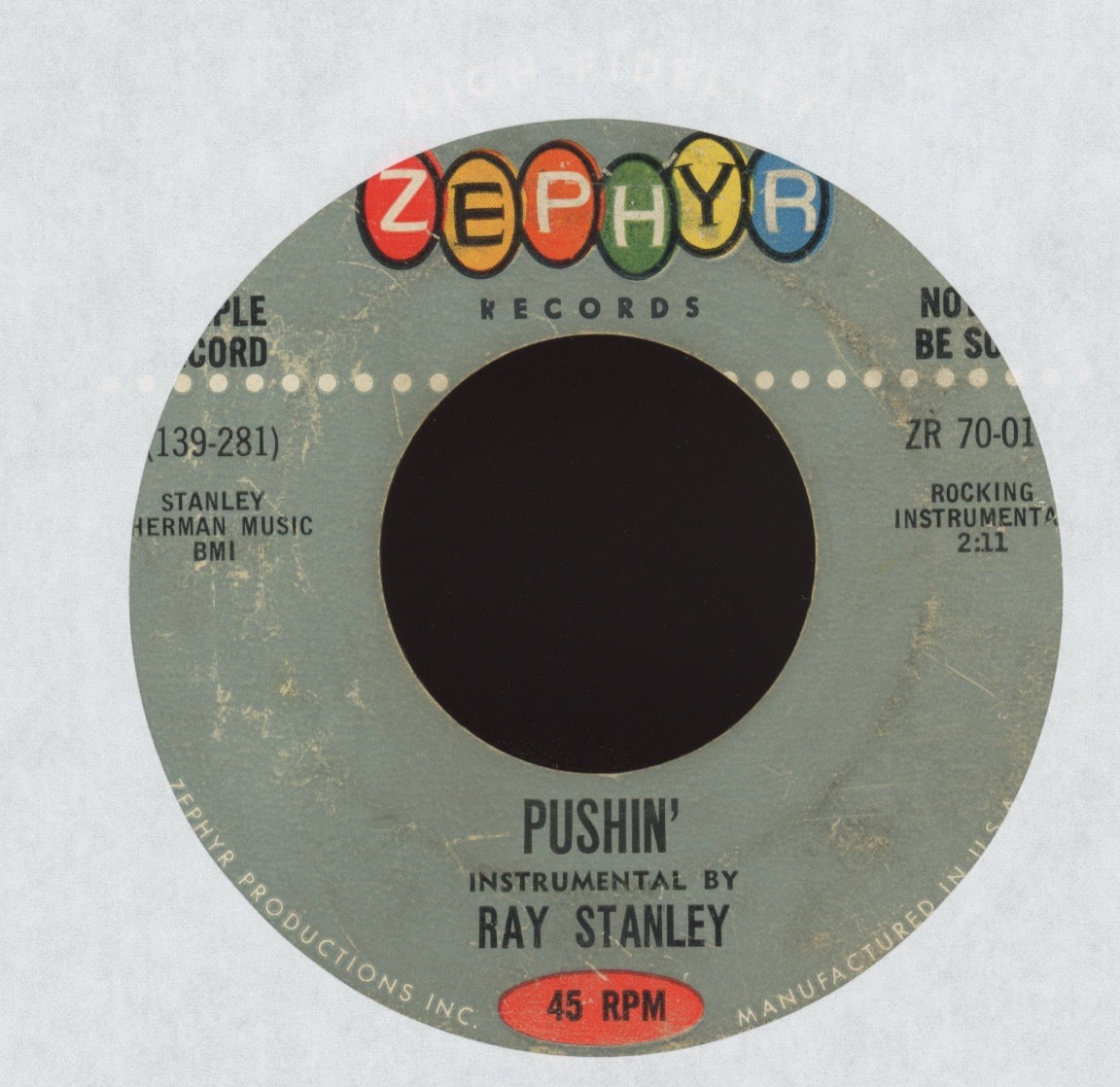 Ray Stanley - Market Place on Zephyr Rockabilly 45