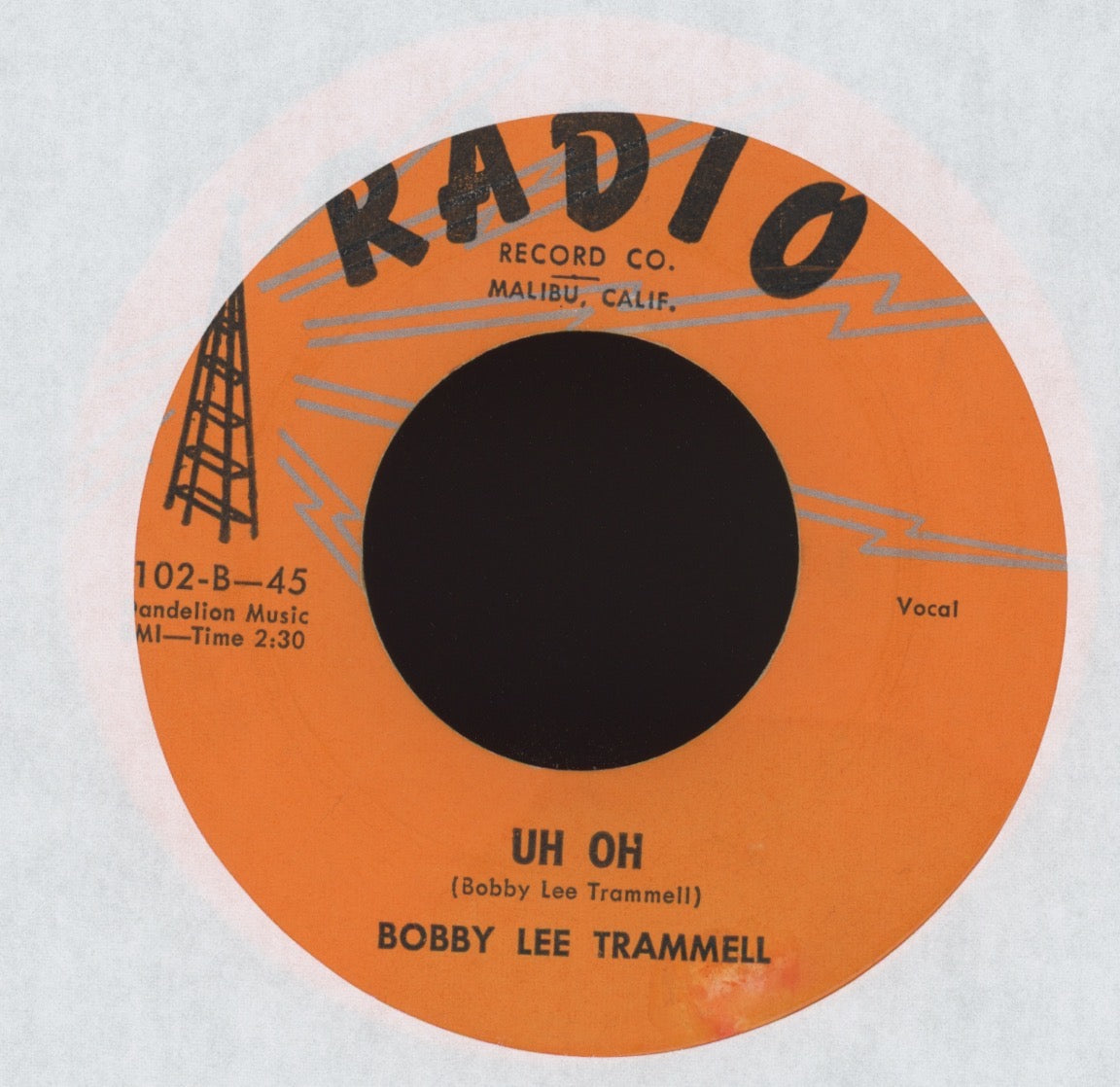 Bobby Lee Trammell - You Mostest Girl on Radio Rockabilly 45