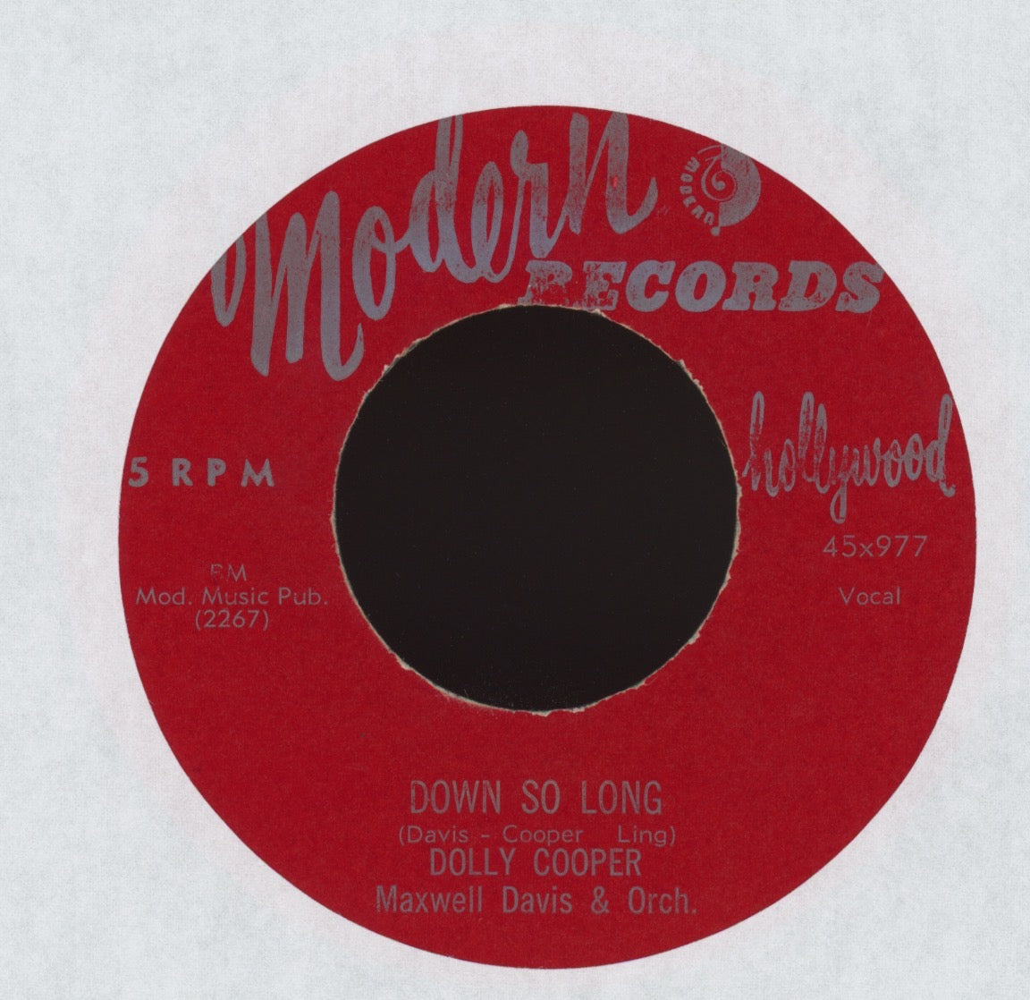 Dolly Cooper - Teen Age Prayer on Modern Teen R&B 45
