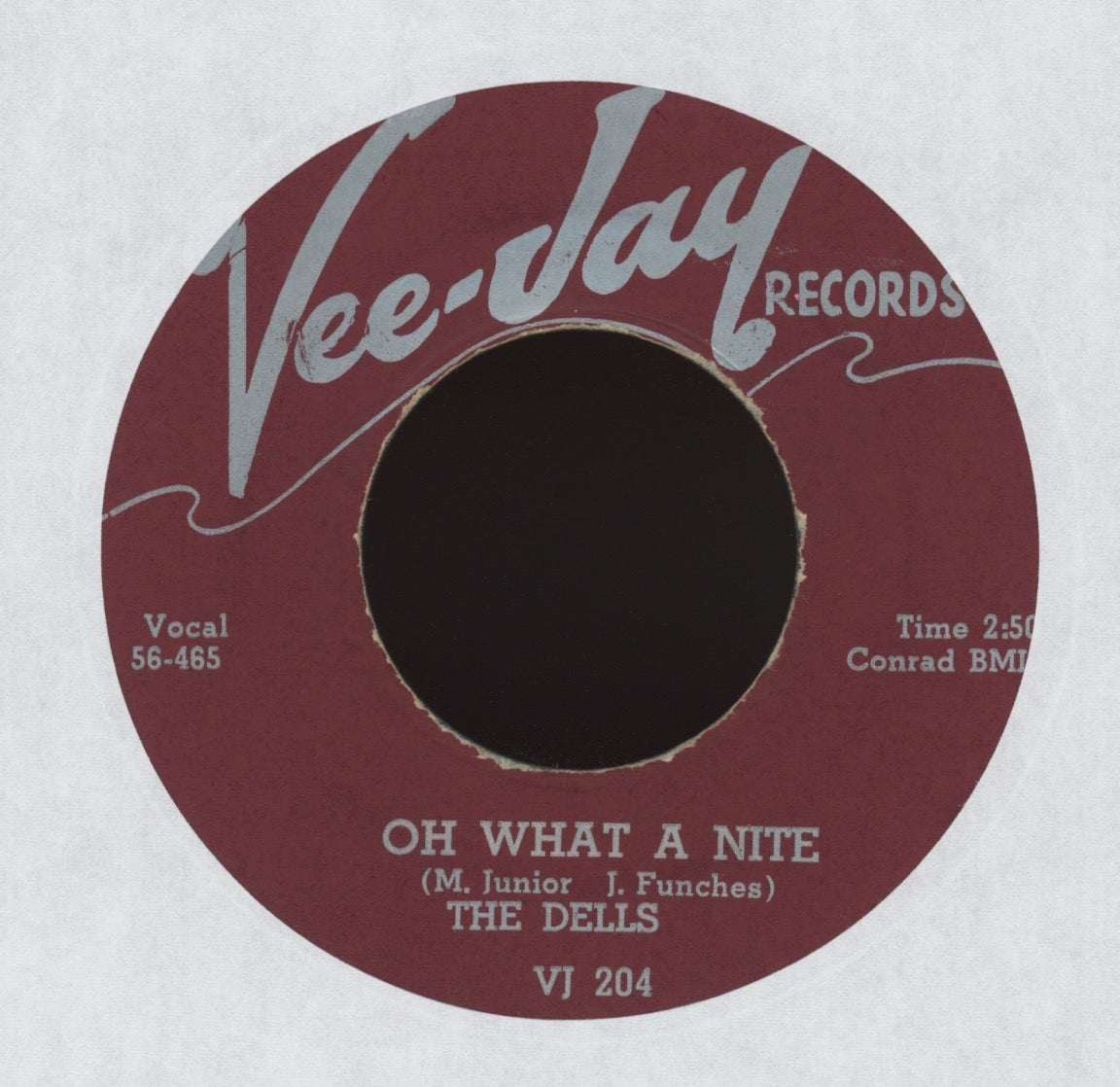 The Dells - Oh What A Nite on Vee Jay R&B Doo Wop 45