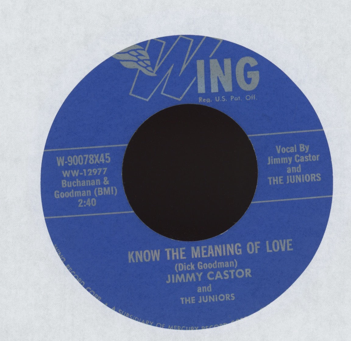 Jimmy Castor & The Juniors - I Promise on Wing R&B Doo Wop 45