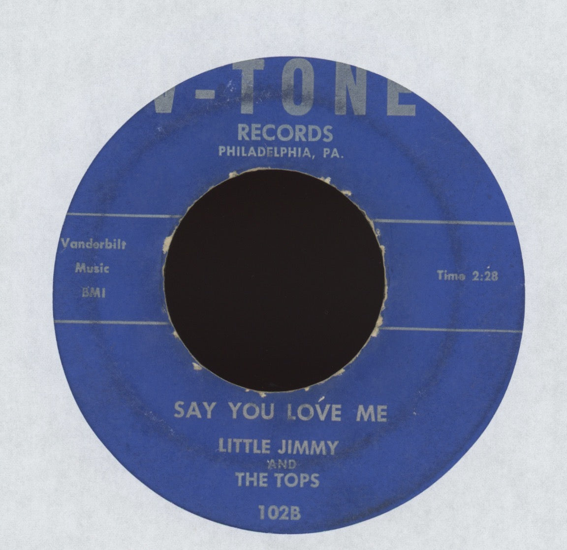 Little Jimmy And The Tops - Puppy Love on V-Tone R&B Doo Wop 45