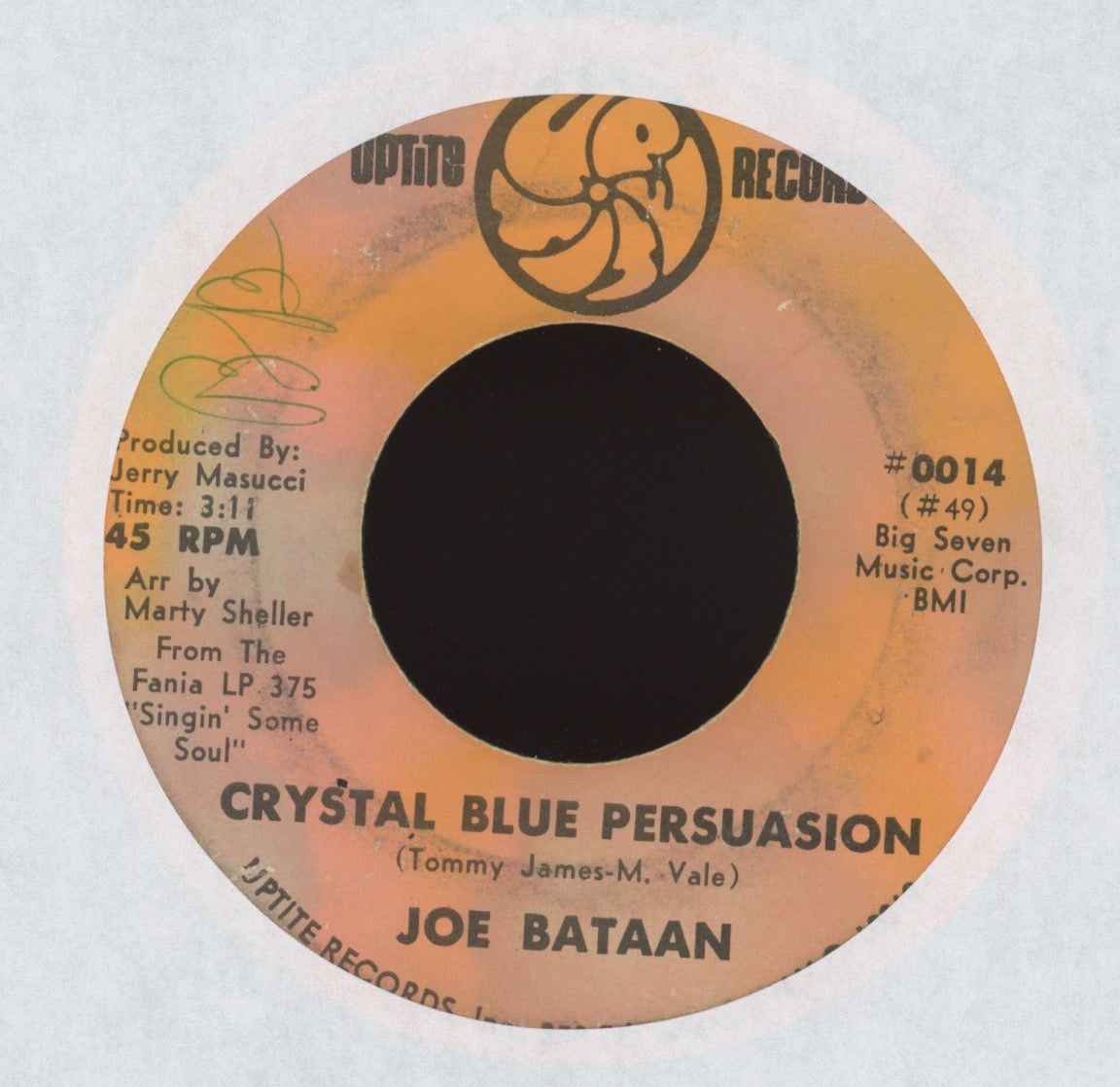 Joe Bataan - Crystal Blue Persuasion on Uptite Latin Soul 45