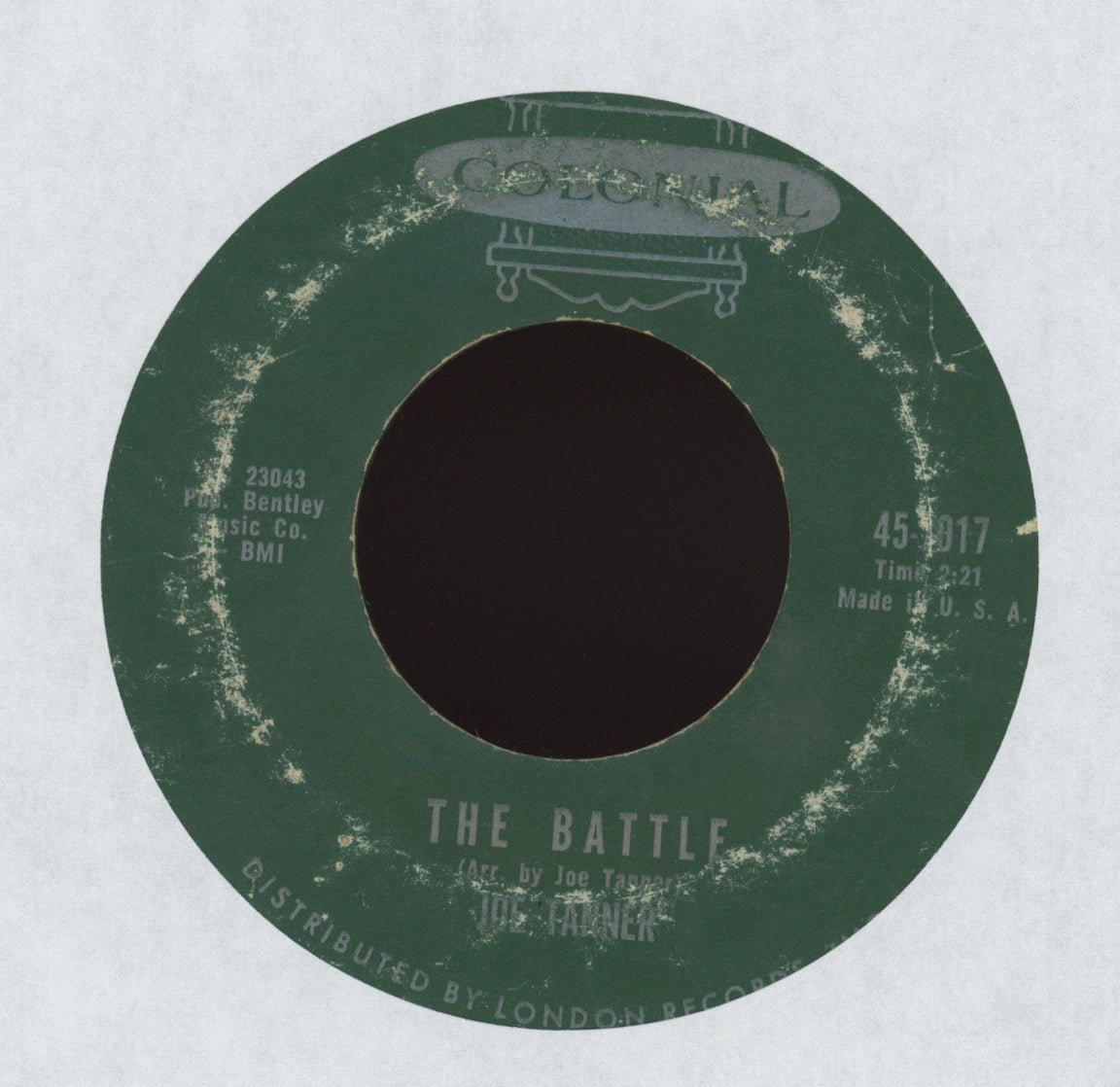 Joe Tanner - The Battle on Colonial Rockabilly Popcorn 45