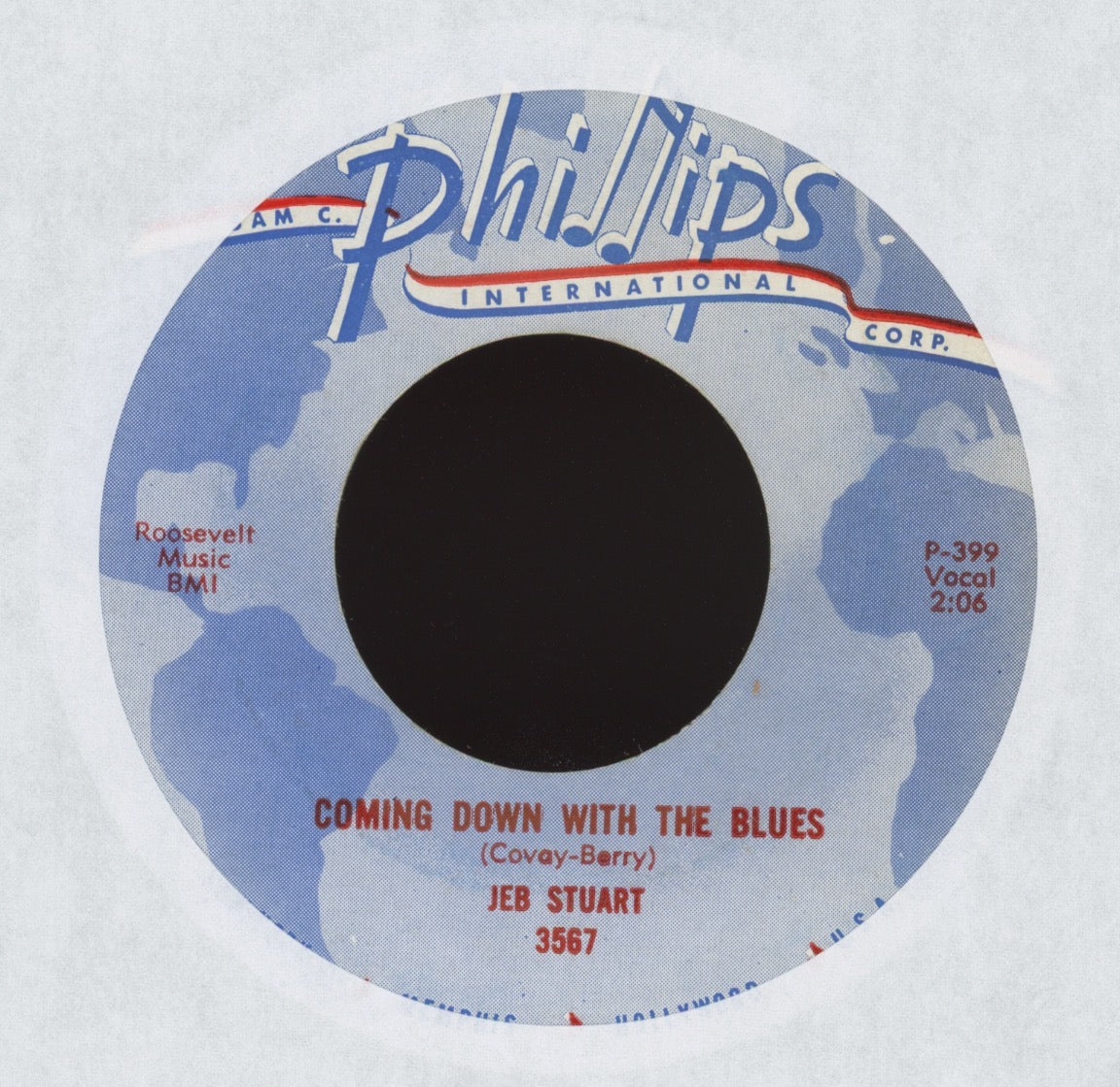 Jeb Stuart - Coming Down With The Blues on Phillips Rockabilly 45
