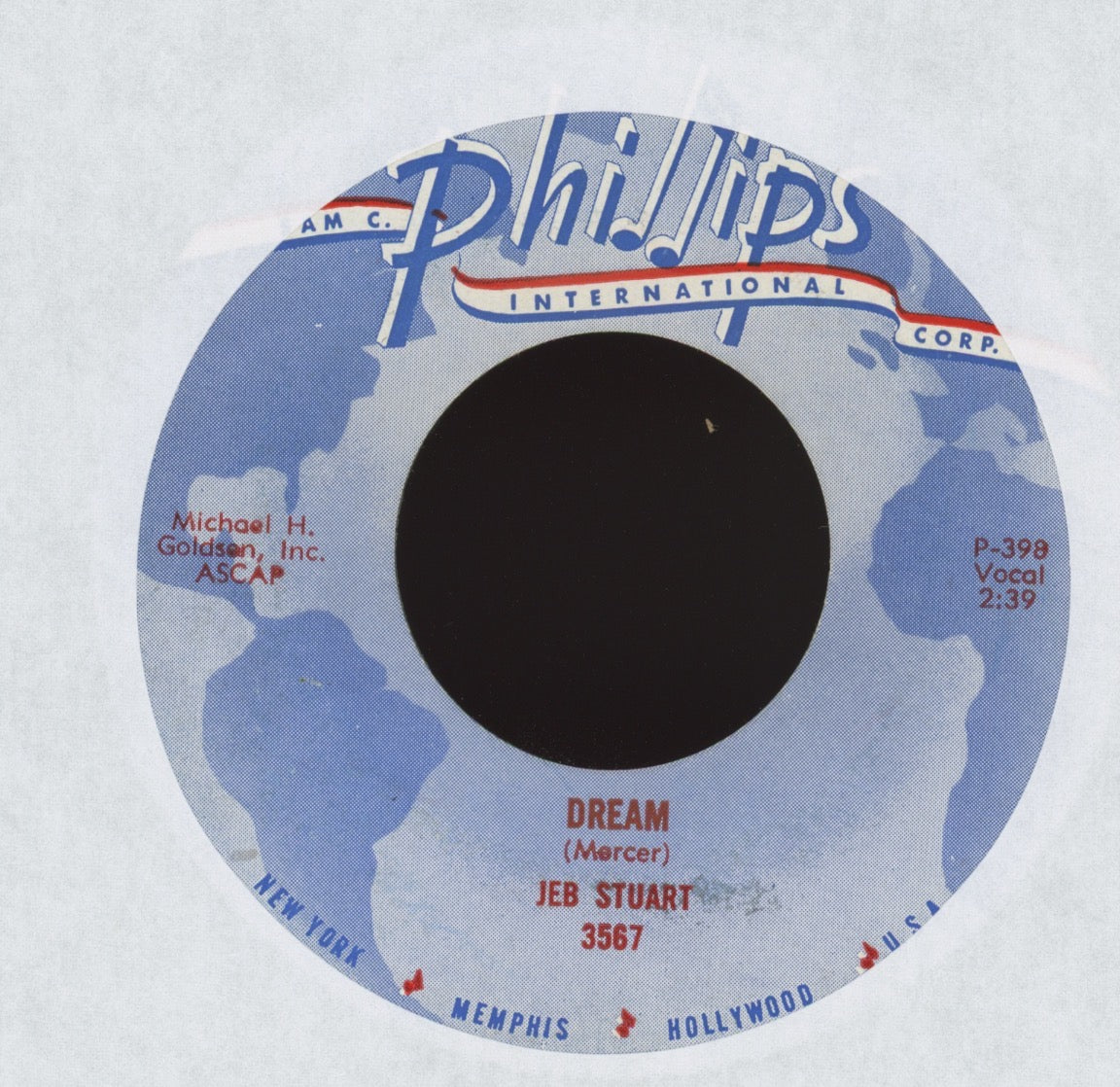 Jeb Stuart - Coming Down With The Blues on Phillips Rockabilly 45