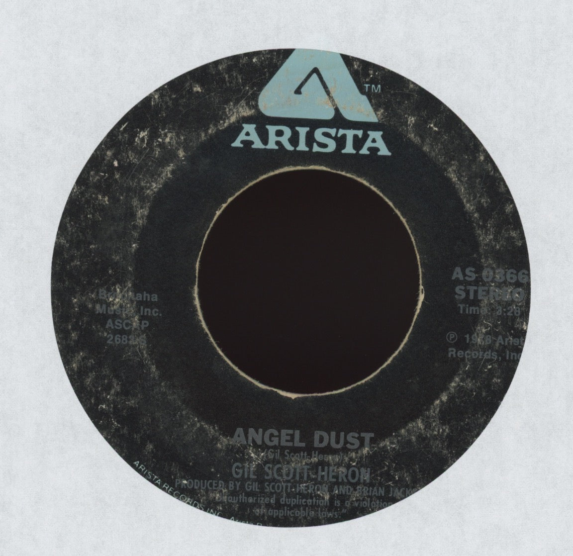 Gil Scott-Heron - Angel Dust on Arista Soul Jazz Funk 45