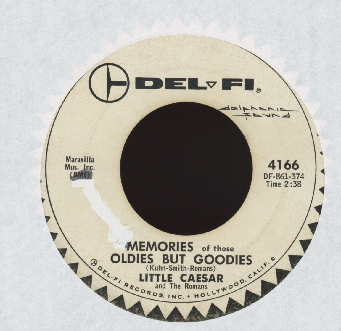 Little Caesar & The Romans - Fever on Del-Fi Promo R&B Popcorn 45