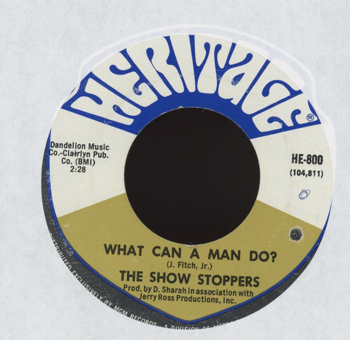 The Show Stoppers - Ain't Nothin' But A House Party on Heritage Northern Soul 45