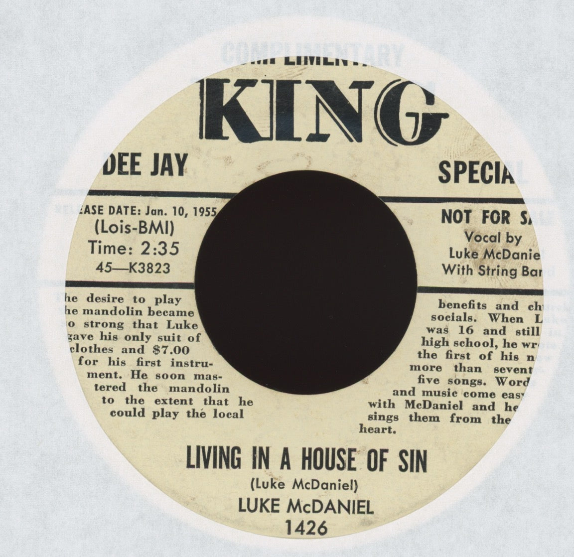 Luke McDaniel - One More Heart on King Bio Promo Country 45