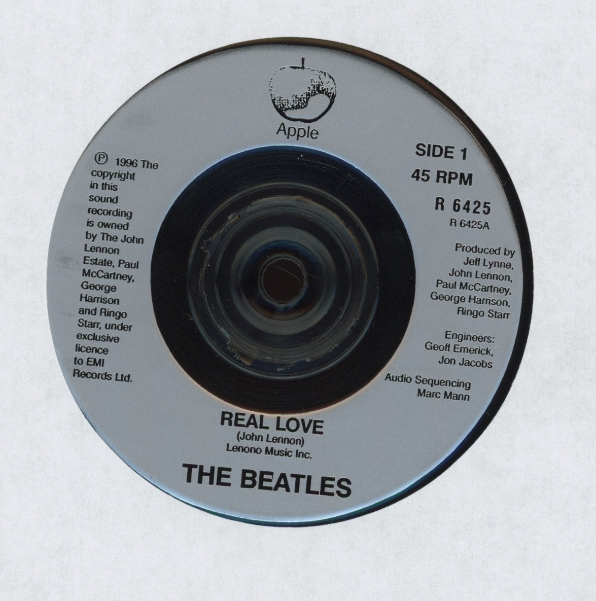 The Beatles - Real Love on Apple 45 With Picture Sleeve