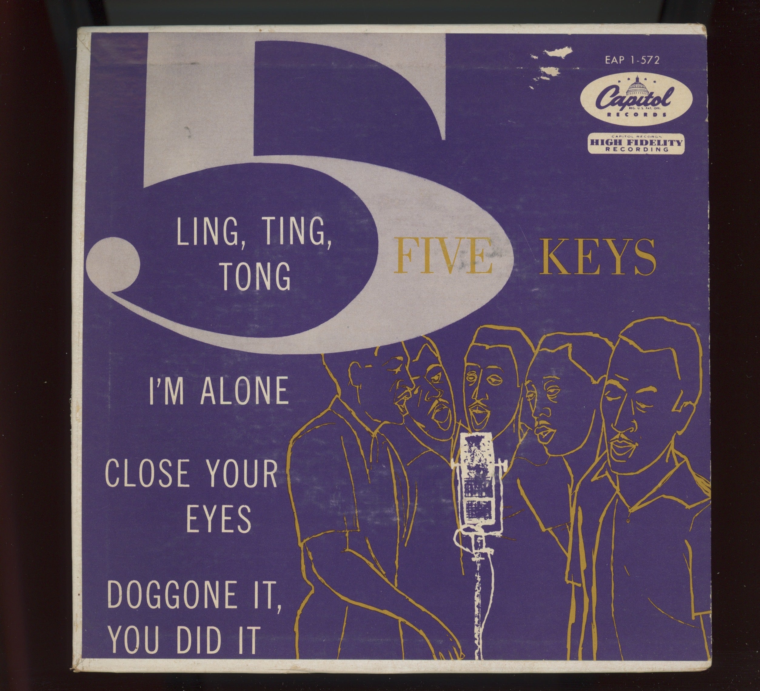 The Five Keys - Ling Ting Tong on Capitol R&B 45 EP With Cover