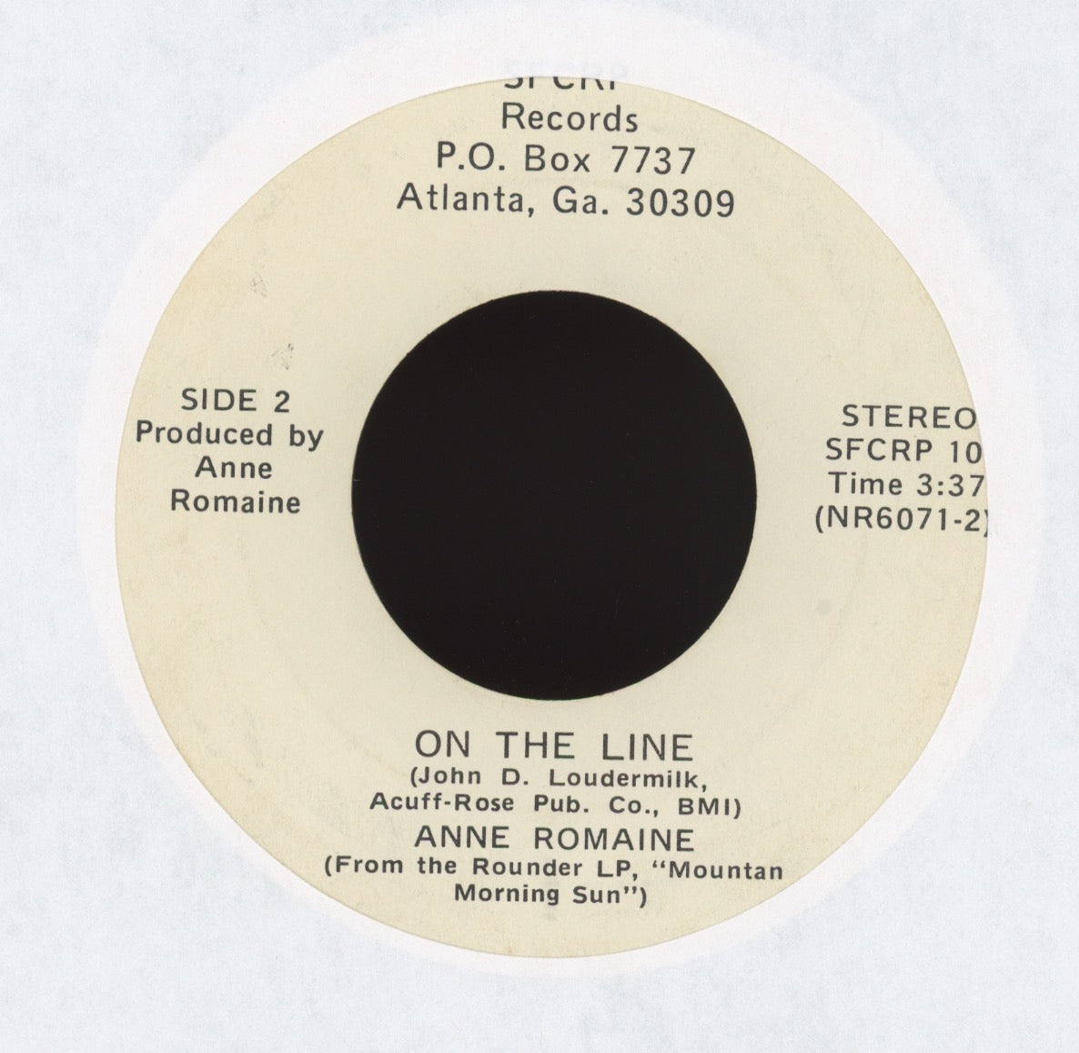 Bernice Johnson Reagon - Joanne Little on SFCRP Records Soul Funk 45 With Picture Sleeve