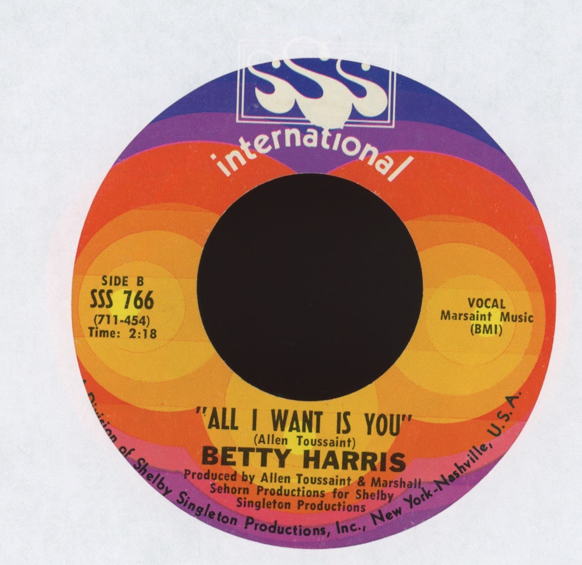 Betty Harris - There's A Break In The Road on SSS International Funk 45