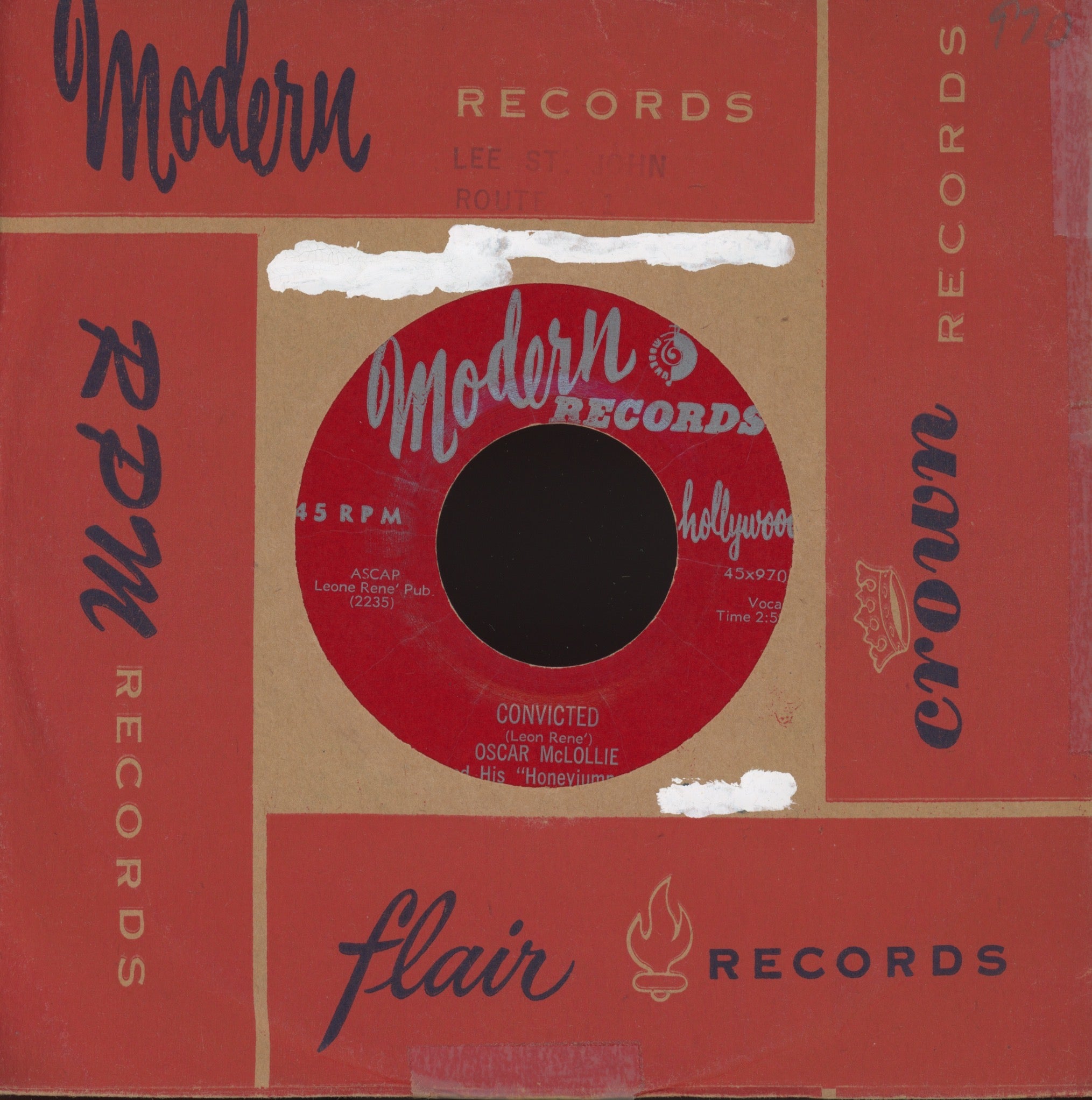 Oscar McLollie & His Honey Jumpers - Roll Hot Rod Roll R&B Rocker 45