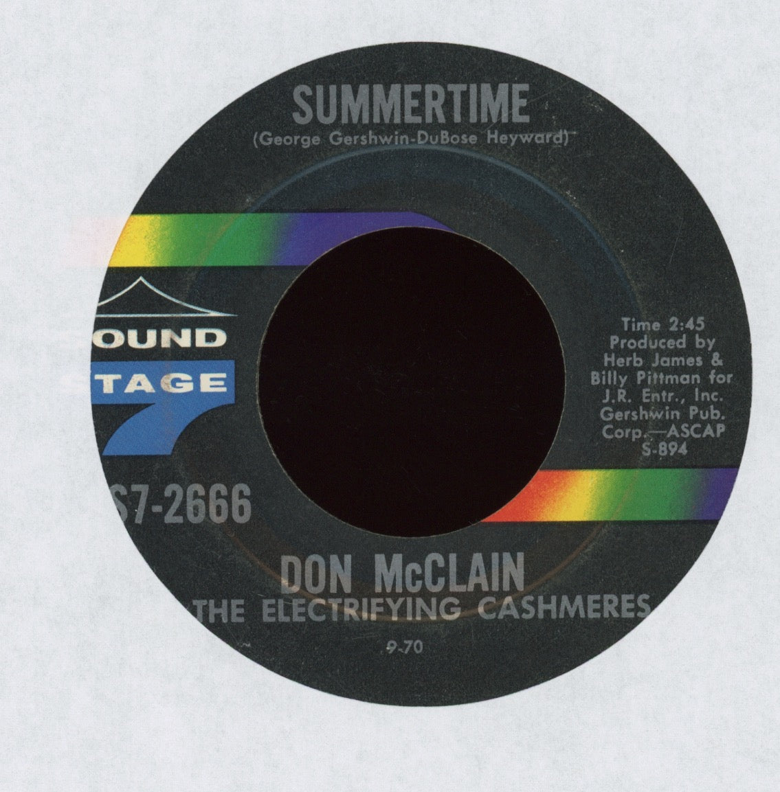 The Electrifying Cashmeres Don McClain - You Send Me on SS7 Soul 45