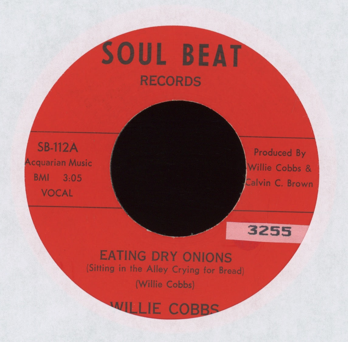 Willie Cobbs - Eating Dry Onions (Sitting In The Alley Crying For Bread) on Soul Beat R&B 45