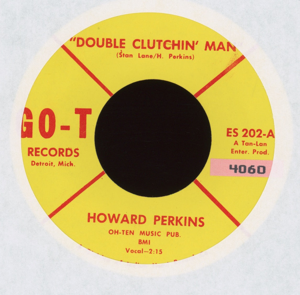 Howard Perkins - Double Clutchin Man on Go-T Rockabilly Bop 45