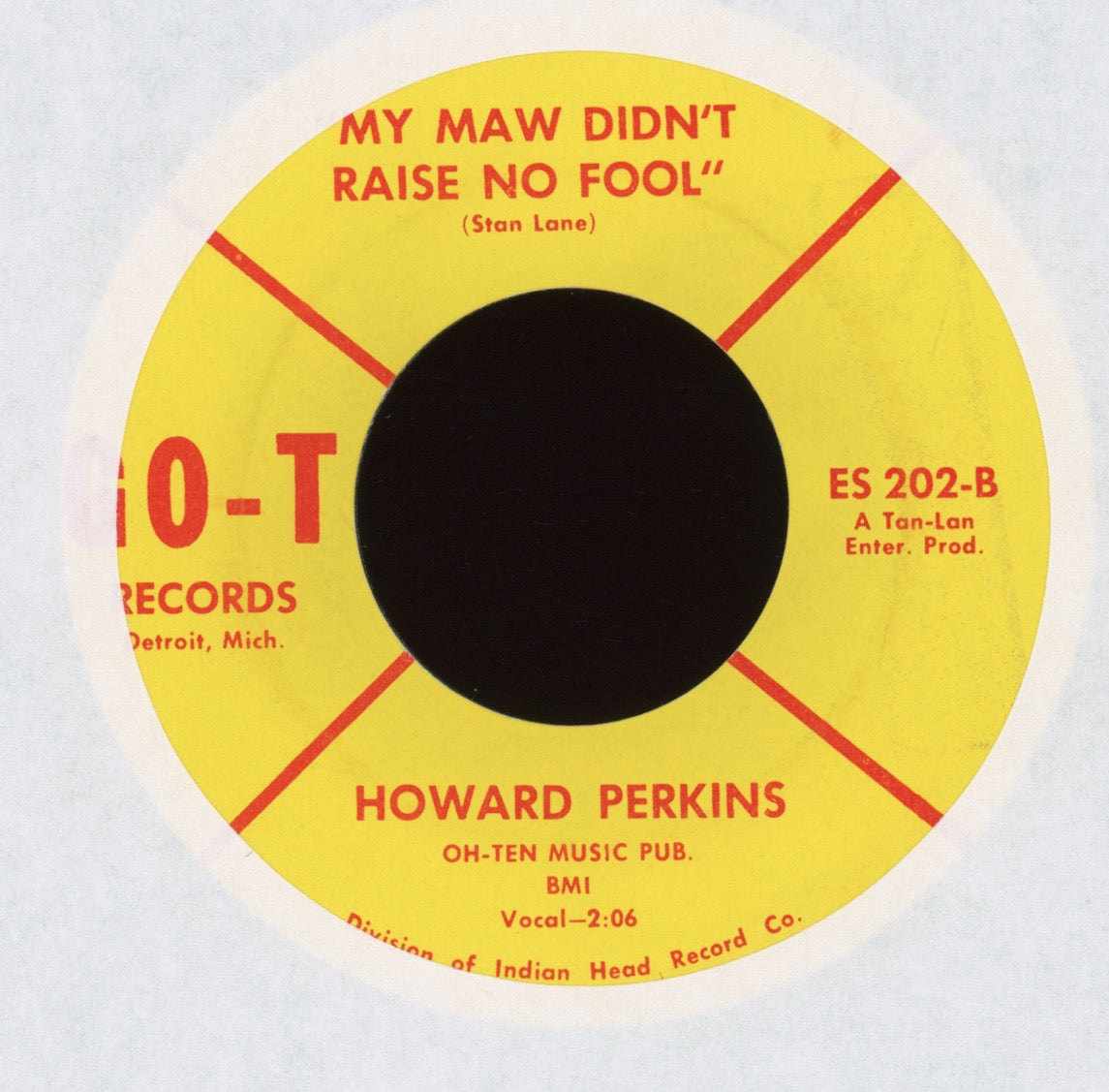 Howard Perkins - Double Clutchin Man on Go-T Rockabilly Bop 45