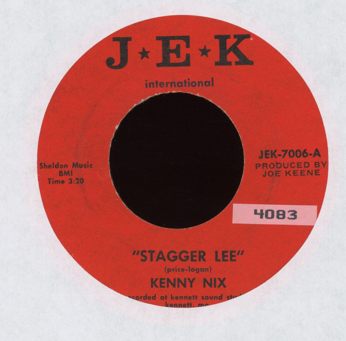 Kenny Nix - Stagger Lee on JEK Country Rocker 45