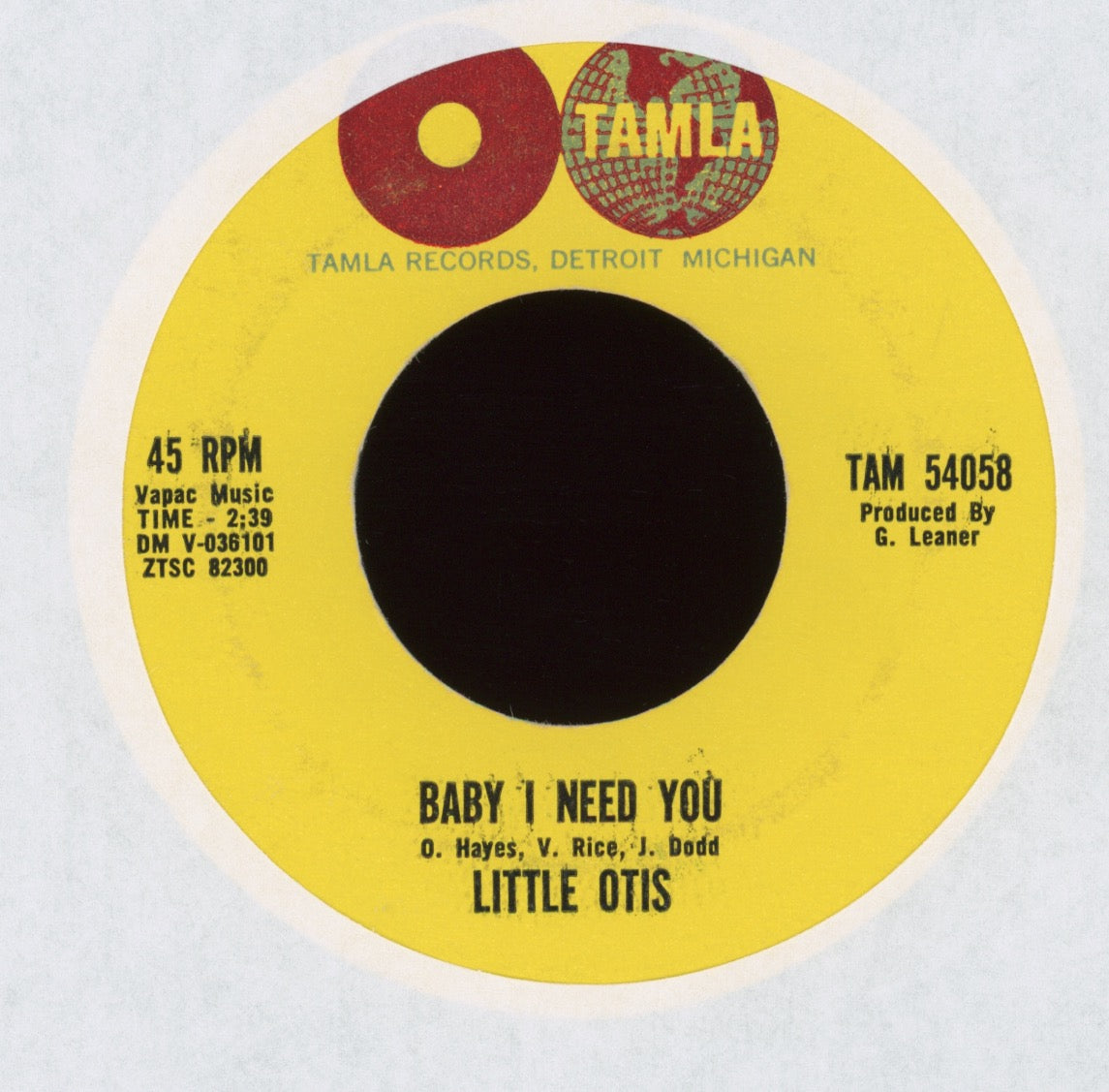 Little Otis - I Out-Duked The Duke on Tamla  R&B 45
