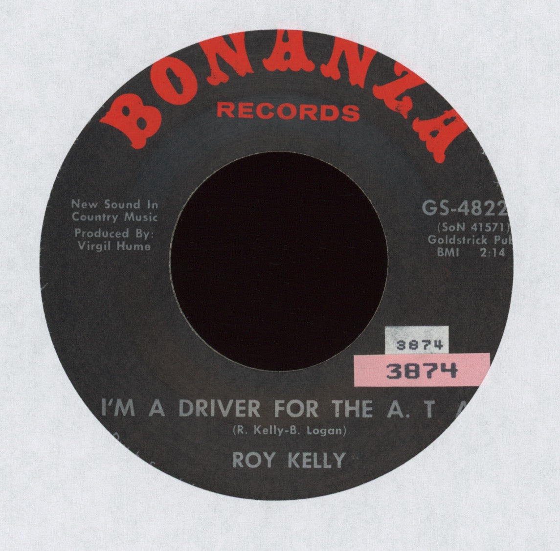Roy Kelly - I'm A Driver For The A.T.A on Bonanza Rockabilly Bop 45