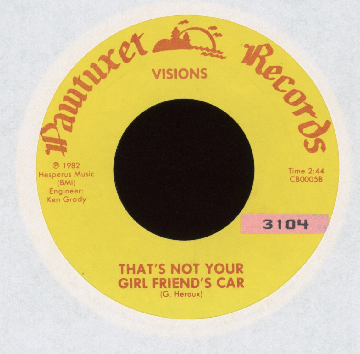 Visions - That's Not Your Girl Friend's Car on Pawtuxet Punk 45