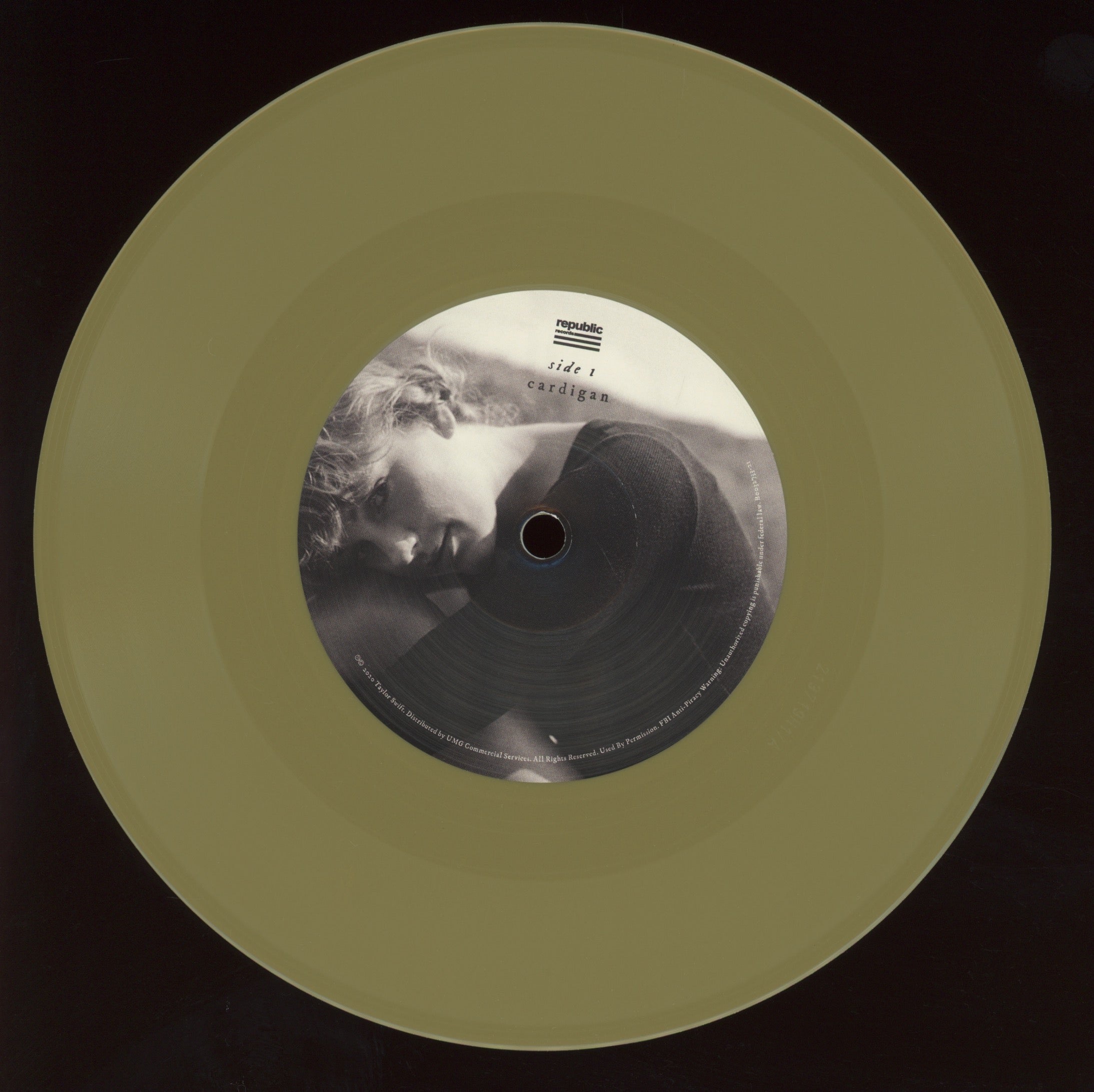 Taylor Swift - Cardigan (+ Songwriting Voice Memo) on Republic Ltd Gold Vinyl 7" 45