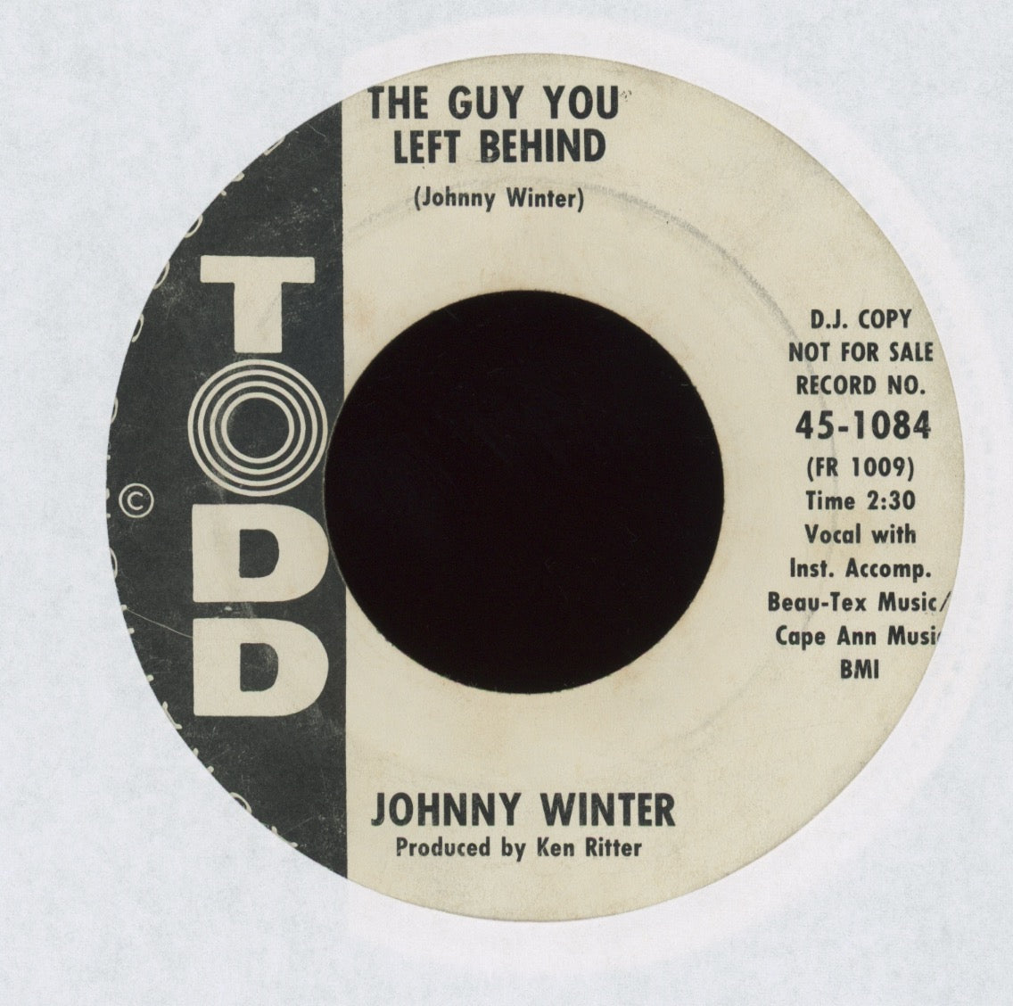 Johnny Winter - Road Runner on Todd Promo R&B 45