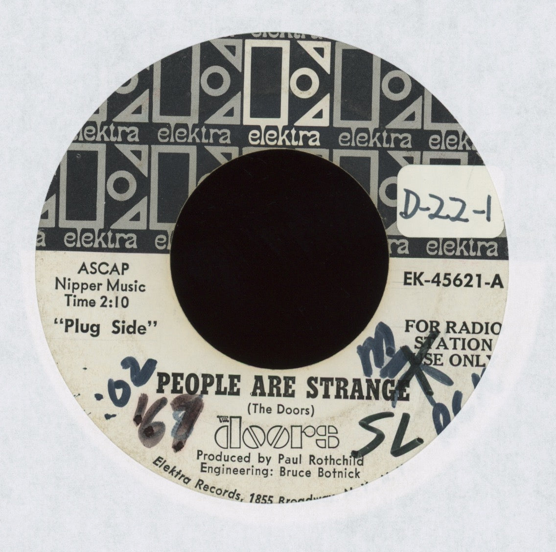 The Doors - People Are Strange on Elektra Promo Rock 45