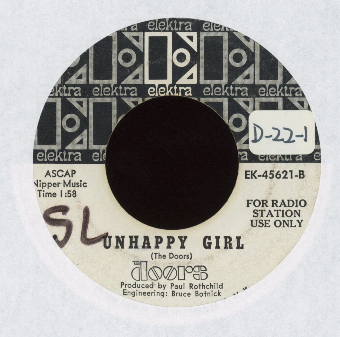 The Doors - People Are Strange on Elektra Promo Rock 45
