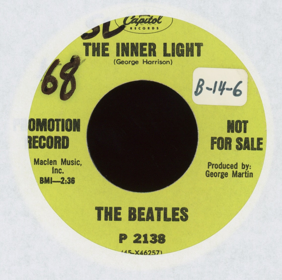 The Beatles - Lady Madonna on Capitol Promo Rock 45