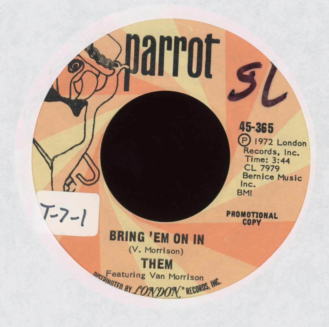 Them - Gloria on Parrot Promo Garage 45