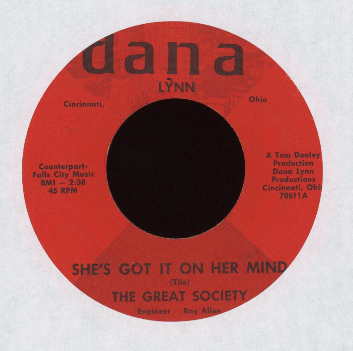 The Great Society - She's Got It On Her Mind on Dana Garage 45