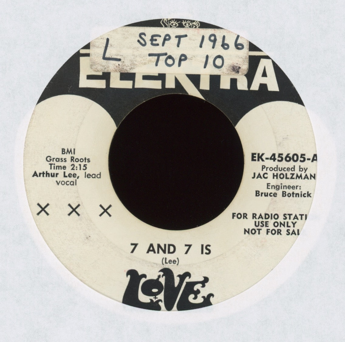 Love - 7 And 7 Is on Elektra Promo Garage 45