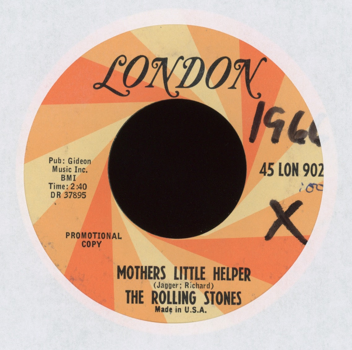 The Rolling Stones - Mothers Little Helper on London Promo Rock 45