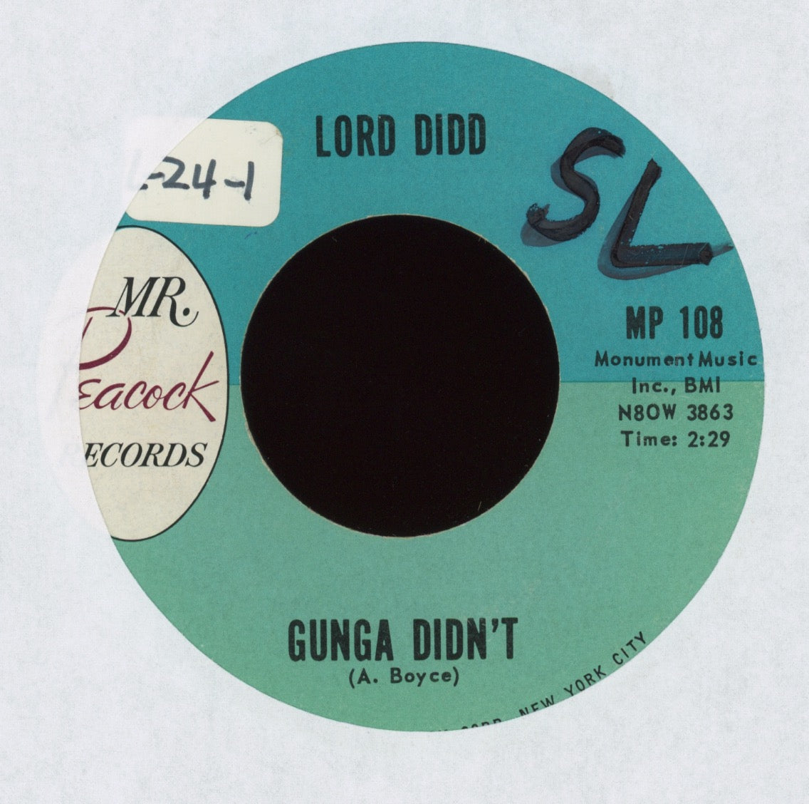 Lord Didd And The Didn'ts - Morse Code on Mr Peacock Instrumental Jazz 45