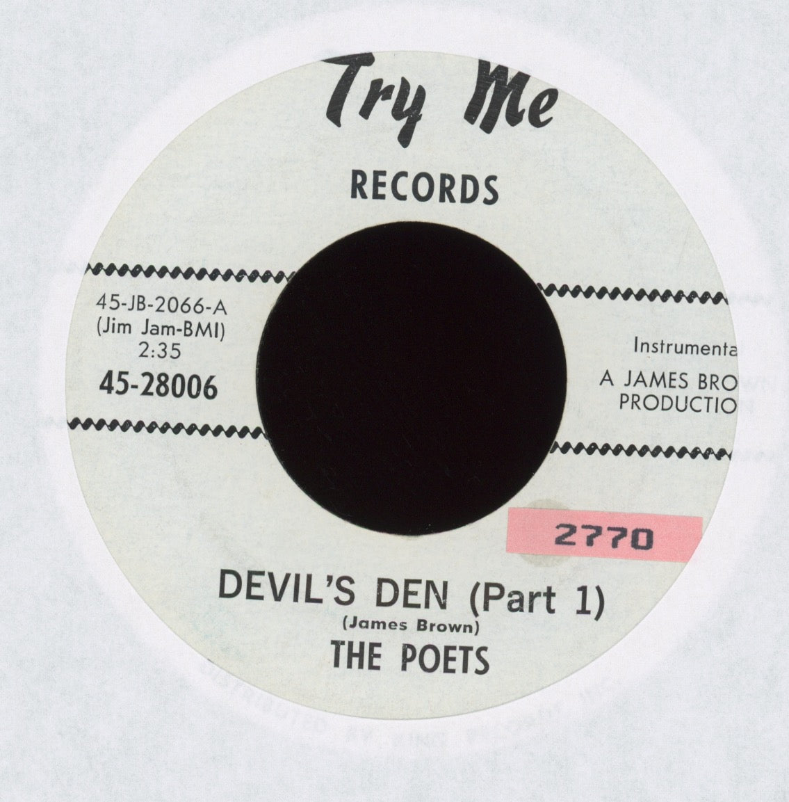 The Poets - Devil's Den on Try Me Promo Mod Soul 45