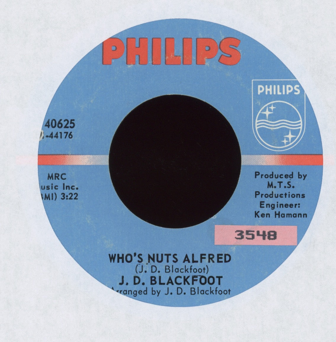 J. D. Blackfoot - Epitaph For A Head on Philips Psych Rock 45