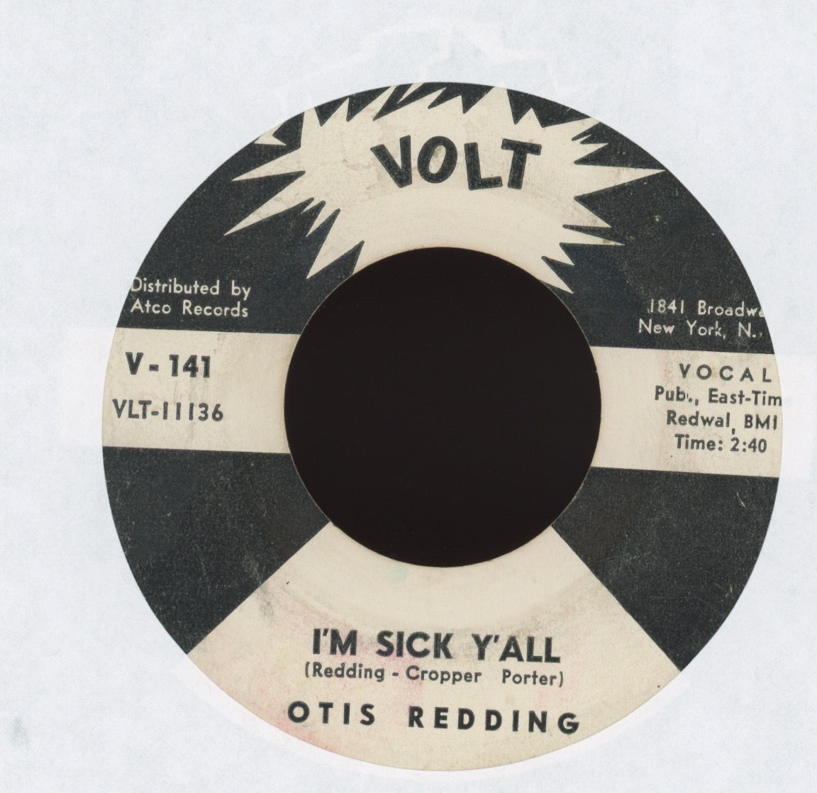 Otis Redding - Try a Little Tenderness on Volt Promo Deep Soul 45