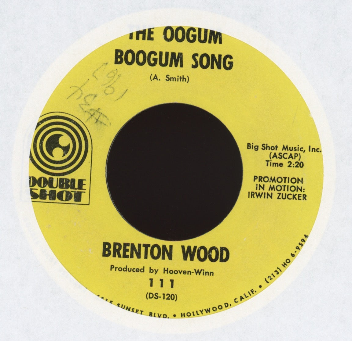 Brenton Wood - The Oogum Boogum Song on Double Shot Northern Soul 45