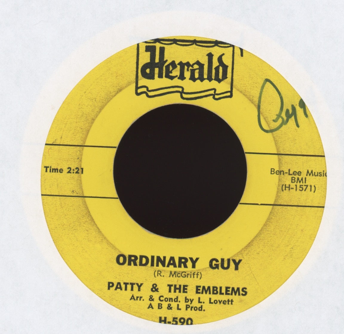 Patty & The Emblems - Mixed-Up, Shook-Up, Girl on Herald Norther