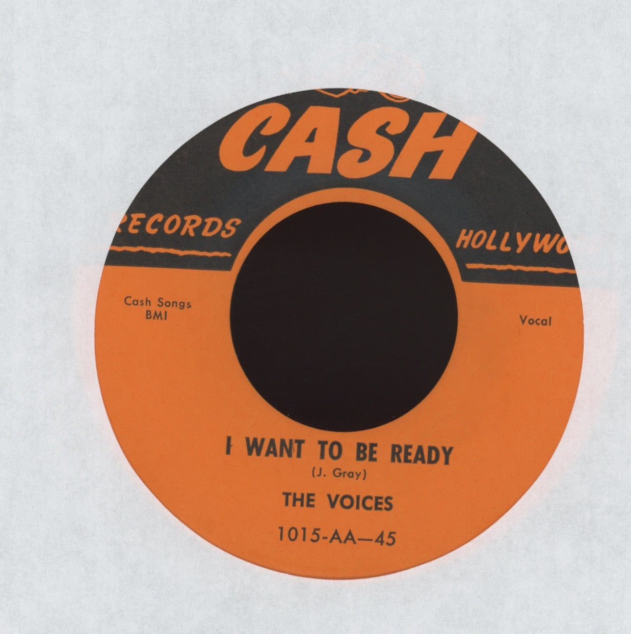 The Voices - Takes Two To Make A Home / I Want To Be Ready on Cash R&B Doo Wop 45