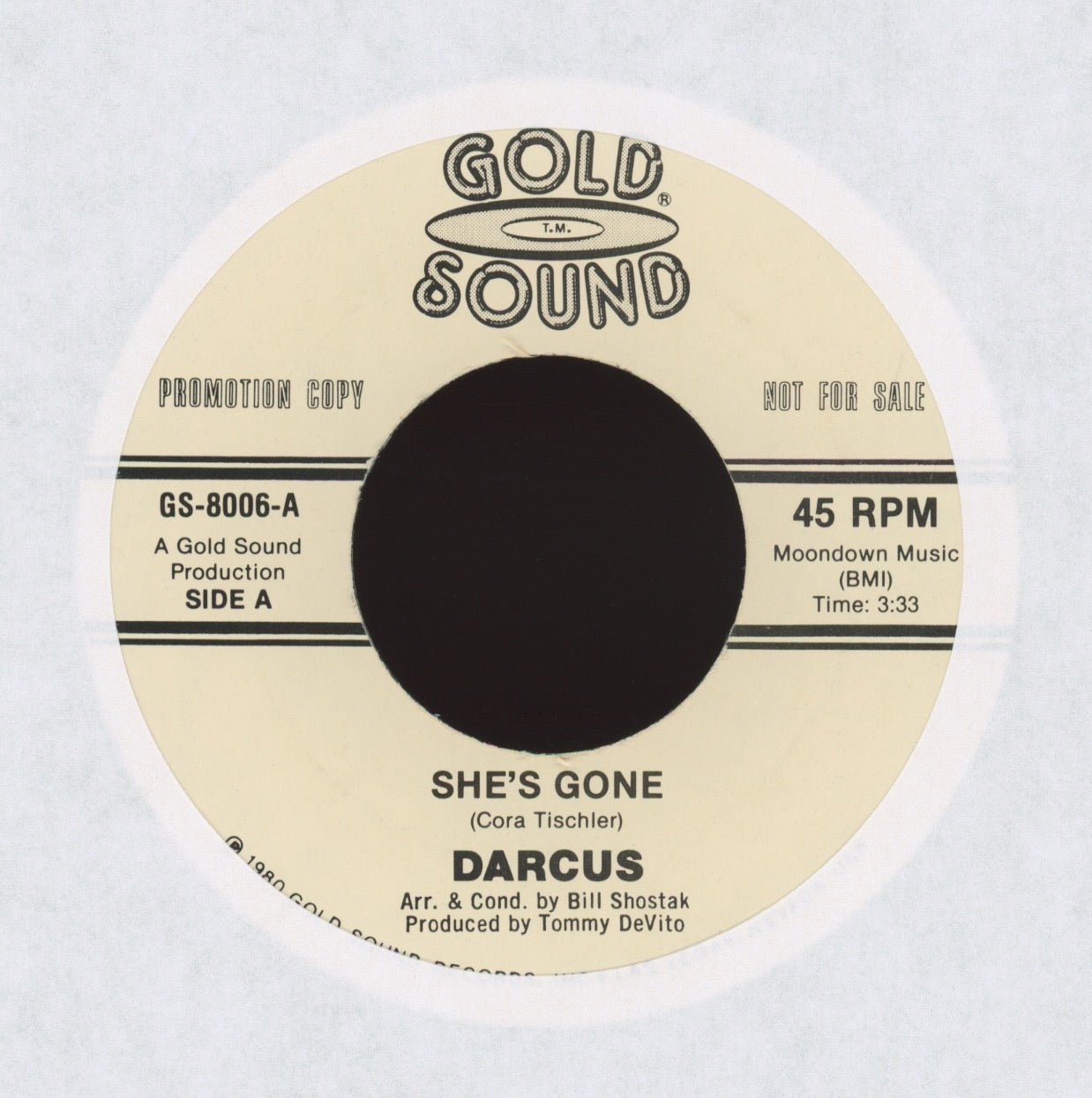 Darcus - Nobody's Child on Gold Sound Promo Soul 45