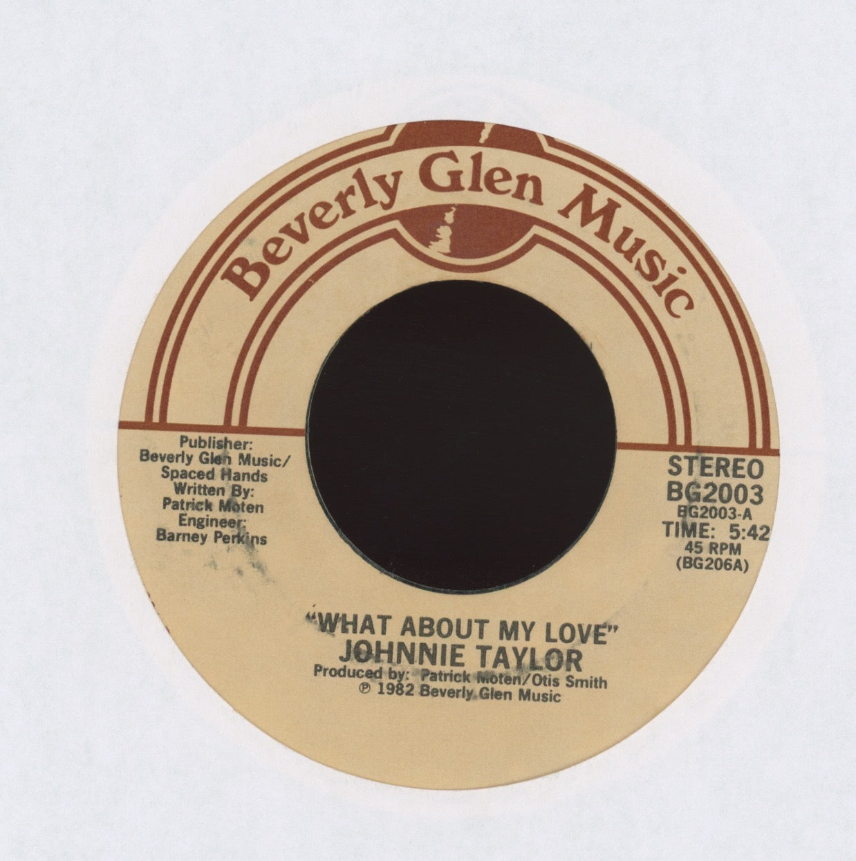 Johnnie Taylor - What About My Love on Beverly Glen Modern Soul 45