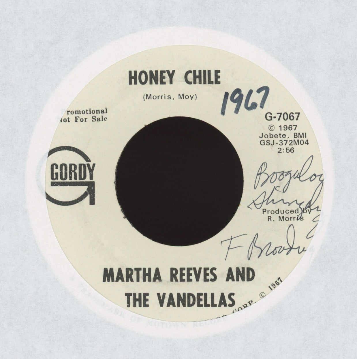 Martha Reeves & The Vandellas - Honey Chile on Gordy Promo Northern Soul 45