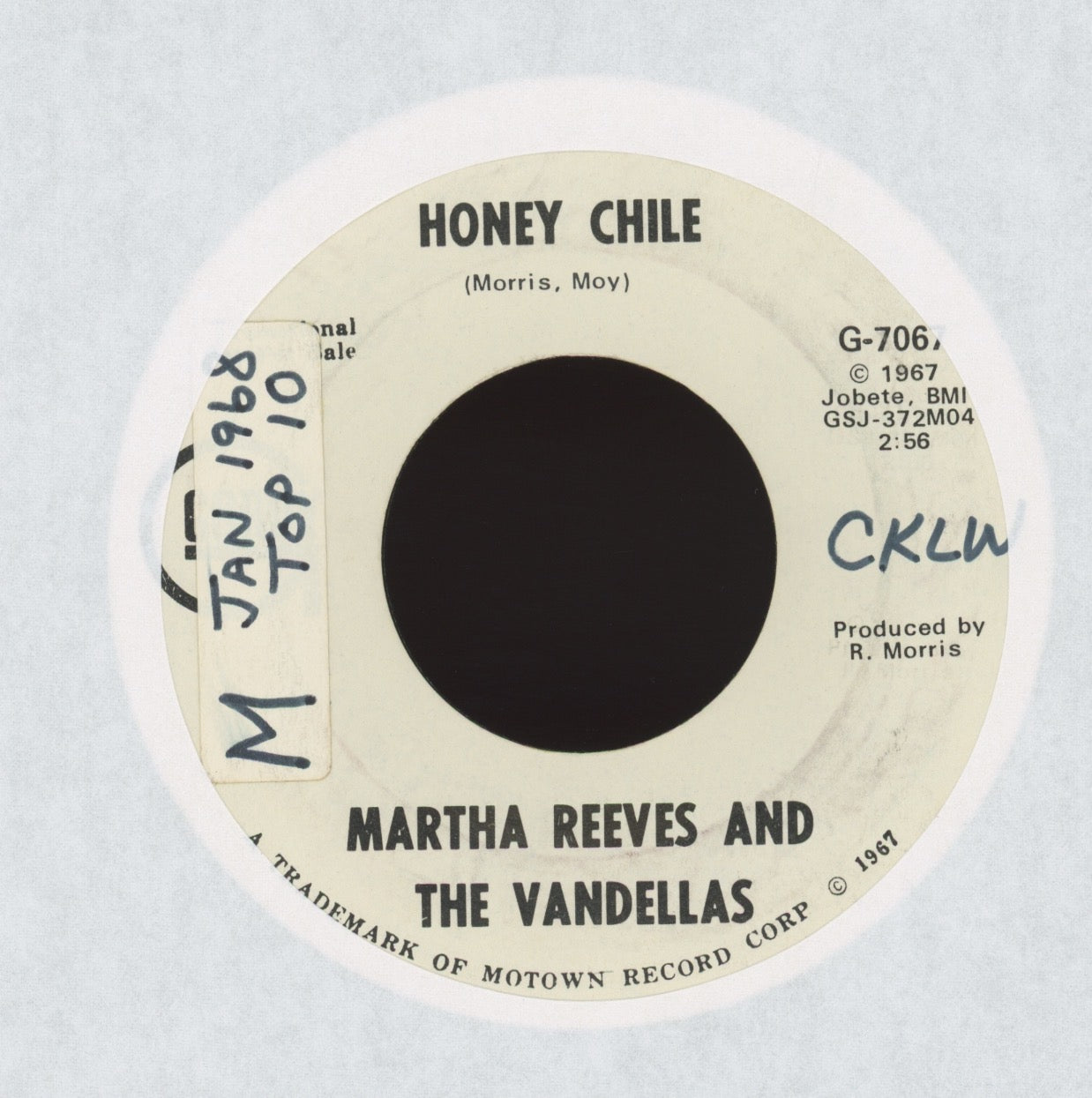 Martha Reeves & The Vandellas - Honey Chile on Gordy Promo Northern Soul 45