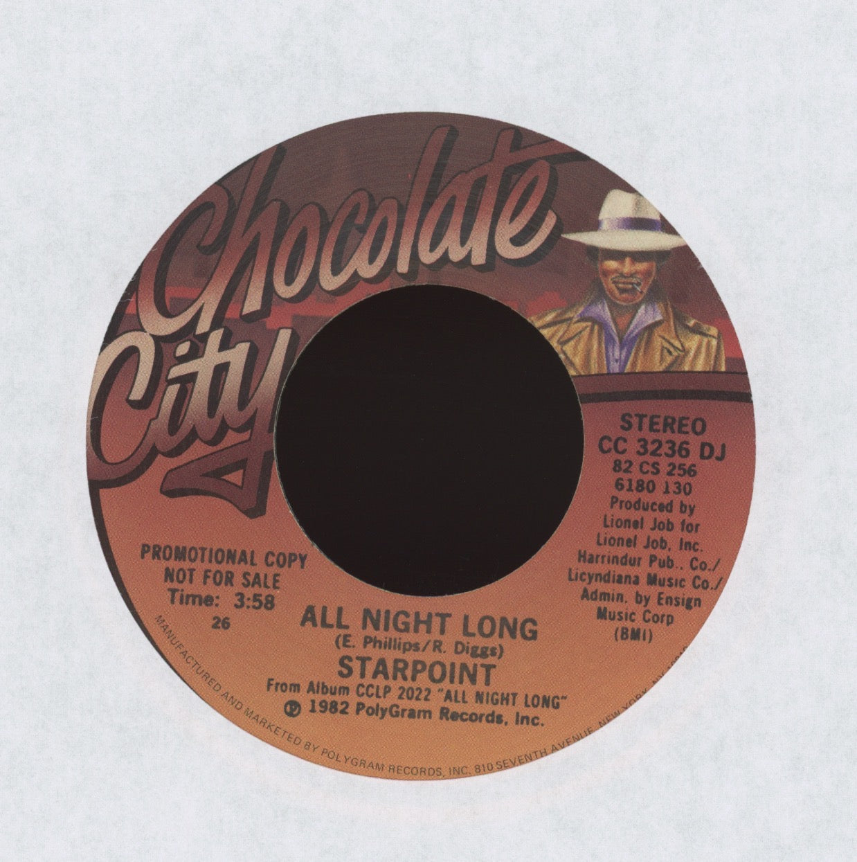 Starpoint - All Night Long on Chocolate City Promo Modern Soul 45