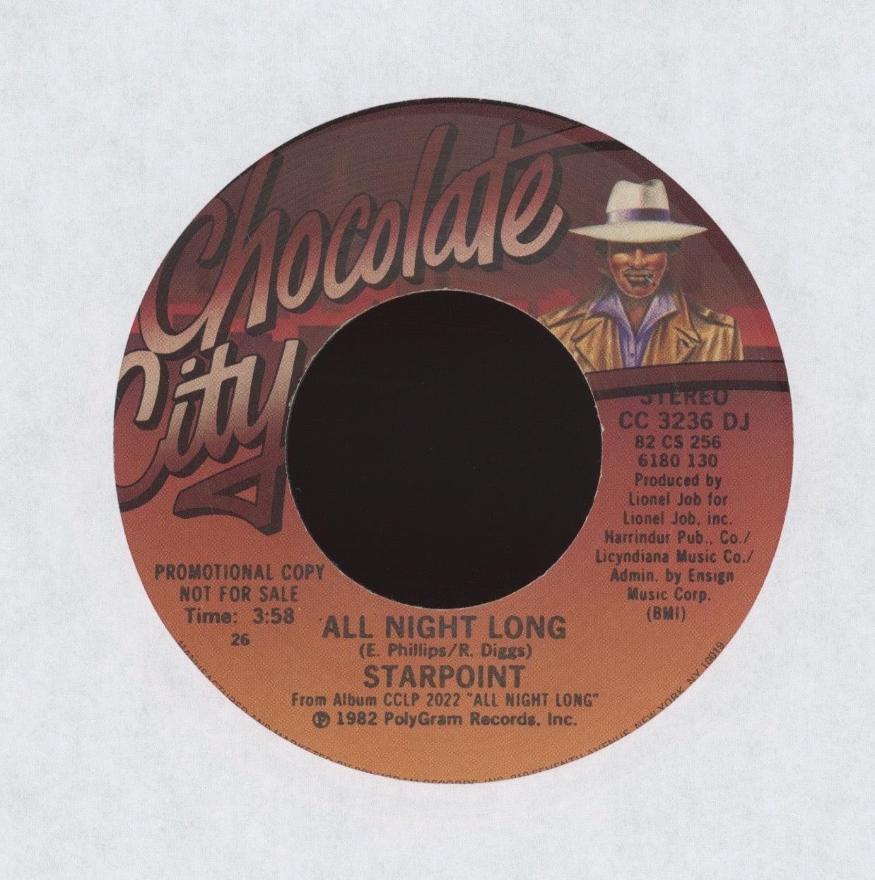 Starpoint - All Night Long on Chocolate City Promo Modern Soul 45